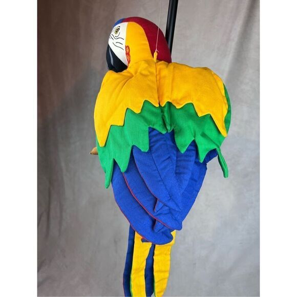 Vintage 1990s Large Stuffed Parrot Macaw Tropical Hawaii - Picture 7 of 9